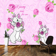 Пользовательские papel де parede infantil, мультфильм кошка Мэри росписи для гостиной, спальни, дивана фон украшения стены обои 2024 - купить недорого