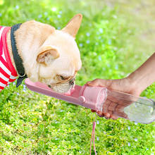 Garrafa de água para gato e cachorro, portátil, à prova de vazamento, tigela de 420ml para animais de estimação, pote de água para pet 2024 - compre barato