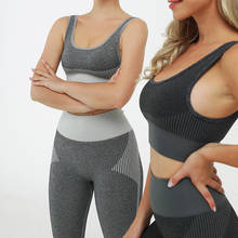 2 Piece Set Mulheres Conjunto Sem Encosto Ternos Esportivos GINÁSIO de Fitness Yoga Perfeita Cintura Alta Conjuntos de Treino de Corrida Roupas Agasalho 2024 - compre barato