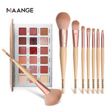 MAANGE Pro 8Pcs Makeup Brushes with 18 Color Matte Eyeshadow Palette Powder Blush Foundation Eyebrow Cosmetic Make Up Brush Tool 2024 - buy cheap