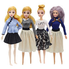 1 кукольная одежда, модное платье, повседневная одежда, юбка Вечерние вечернее платье, блузка, брюки для 1/6 Барби, аксессуары для кукол, милая детская игрушка для девочек 2024 - купить недорого