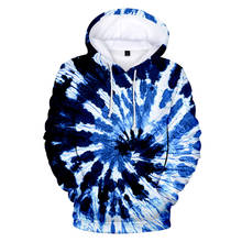 Moletom com capuz estampa 3d tie-dye, masculino/feminino, hip hop, moletom casual 4xl 2024 - compre barato