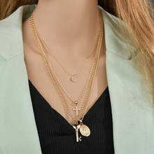 Женский комплект с кулоном Mostyle, богемное золотое ожерелье с крестиком, модное ожерелье Mary, подарок на день Святого Валентина 2024 - купить недорого