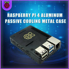 Чехол для Raspberry Pi 4 из алюминиевого сплава, Ультратонкий корпус с ЧПУ из металла, черный корпус с пассивным охлаждением для Raspberry Pi 4, Модель B 2024 - купить недорого
