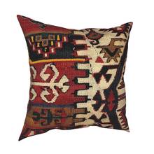 Турецкая наволочка Kilim Navaho, плетеная наволочка, подушки для дивана в стиле бохо, этническая персидская Этническая винтажная наволочка, домашний декор 2024 - купить недорого