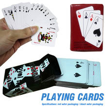 Mini póker portátil, cartas de juego únicas para fiesta familiar, juego de mesa, 5,3x3,8 Cm 2024 - compra barato