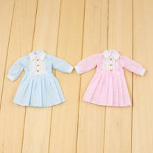 ICY DBS-vestido muñeca Blyth licca, ropa azul y rosa, manga larga, otoño 2024 - compra barato