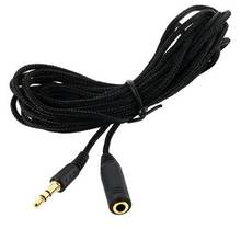 Cable de extensión de Audio estéreo, conector hembra a macho, 3M, 10 pies, 3,5mm 2024 - compra barato
