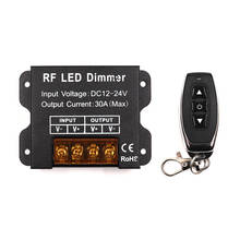 Regulador de intensidad LED inalámbrico RF 30A, dispositivo de atenuación para iluminación de tira LED de Color Signle, de alta calidad, cc 12V 24V 360W 2024 - compra barato