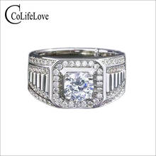 CoLife-Anillo de moissanita para hombre, joyería 100% de Color D Real 1Ct, anillo de moda para hombre, joyería de moissanita de plata 925 2024 - compra barato