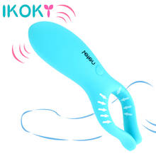 Ikoky brinquedo sexual vibrador, produtos para adultos, ponto g, vibração, clipe para pênis, brinquedo sexual para mulheres, vagina, estimulação do clitóris, massagem do mamilo, 10 modos 2024 - compre barato