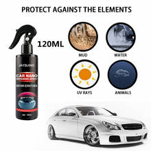 Espray de reparación de pintura de coche, espray de cerámica líquida antiarañazos para el cuidado de la pintura, recubrimiento de cristal, espray de reparación de vidrio, 120ml 2024 - compra barato