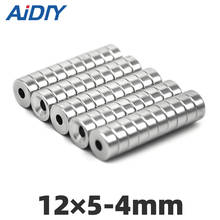 AI DIY 20/50/100 pcs 12x5mm Hole 4mm Super strong round countersunk Rare Earth magnets permanent neodymium magnet 12*5-4 2024 - buy cheap