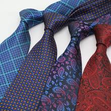 Corbatas a cuadros para hombre, corbata de 3,15 pulgadas, corbata de Cachemira, vestido Formal para novio, boda, fiesta 2024 - compra barato