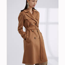 Autumn 30% Cashmere Coat Warm Winter Long Coat Women Long Wool Coat Office Lady Slim Female Overcoat Oversize Plussize 2024 - buy cheap
