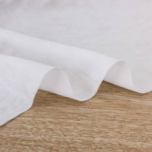 Мягкая однотонная Белая Двойная газовая ткань из чистого хлопка для рубашек, детских подгузников, по метру 2024 - купить недорого