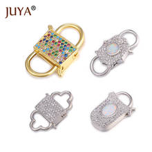 Juya Jewerly Making Connectors Zircon Clasps Handmade Copper Pedant for DIY Trendy Woman Necklace Charms Bracelets Accessories 2024 - buy cheap