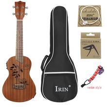 IRIN 24inch Ukulele Sapele Wood Hollow Carved with LCD EQ Tuning Display Capo Strings Strap Musical Instrument 2024 - buy cheap