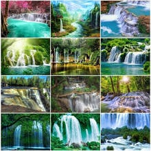 5D Diamond Painting Landscape Diamond Embroidery Full Round Display Picture of Rhinestones Full Square Waterfall Home Decor 2024 - buy cheap