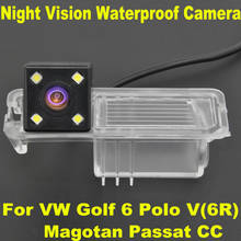 CCD Car CCD 4 LED Night Reverse Backup Parking Waterproof Rear View Camera For VW Polo V (6R) Golf 6 VI Passat CC Magotan 2024 - buy cheap