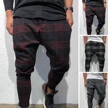 Fashion Men Pants Pocket Plaid Printed Trousers Pencil Pants Casual Sports Gym Wear Jogging For Men's Clothings Sweatpants  2024 - buy cheap