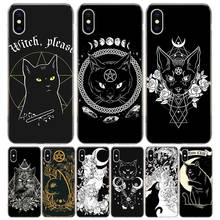 Witch and cat Colorful Cute Cover Phone Case For iPhone 11 Pro Max 13 12 Mini 6 X 8 6S 7 Plus XS + XR 5S SE Art Coque 2024 - buy cheap