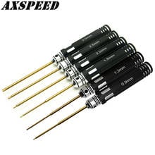 AXSPEED 6 in 1 Hex Screwdriver Titanium Plating Hardened Screw Driver 0.9/1.3/1.5/2.0/2.5/3.0mm for RC Car Aircraft Helicopters 2024 - buy cheap