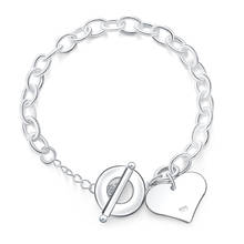 Luxury Brand Sliver Zirconium Bracelets Heart Bracelet Hot Sale TO Buckle Design Bracelet Chain Bangles Carter Bracelets Jewelry 2024 - buy cheap