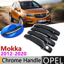 Cubierta de manija de puerta de fibra de carbono negra para Opel, Vauxhall, Mokka X, Buick Encore 2012 ~ 2020, accesorios de coche, pegatinas, juego de molduras cromadas 2024 - compra barato