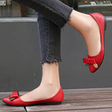 Zapatos planos con pajarita para mujer, zapatillas planas informales con punta en pico, talla grande, diseño 36-42 43 44 45 46 2024 - compra barato