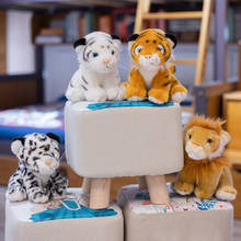 20-50cm simulação tigre leopardo husky cão brinquedos de pelúcia bonito animal de pelúcia macio da vida real leão boneca presente de aniversário para crianças brinquedo 2024 - compre barato