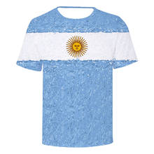 Bandeira nacional argentina 3d impresso t camisa meninos meninas dos homens moda grã-bretanha eua canadá brasil impressão da bandeira camiseta casual tshirt 2024 - compre barato