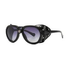 2019 New Polarized Steampunk Men Sunglasses Classic Vintage Steam Punk Sun Glasses Round Fashion Designer Shades 2024 - buy cheap