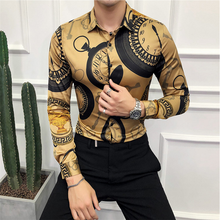 Рубашка мужская, с принтом, большого размера 6XL, 2019 2024 - купить недорого