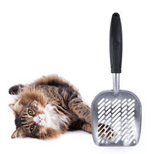 Light Pet Cat Litter Scoop Kitty Sifter Sand Waste Scooper Dipper Cleaner Tool Aluminum Deep Shovel and Ergonomic Handle 2024 - buy cheap