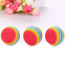 1Pcs Rainbow 3.5cm Cat Toy Ball Interactive Cat Toys Play Chewing Rattle Scratch EVA Ball Training Pet Supplies pet supplies 2024 - buy cheap