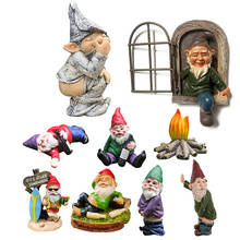 Decoração de personagem de elfo em resina, figura engraçada de carão em miniatura para gnome, estátua em casa, quintal, adereços de jardinagem, artesanato 2024 - compre barato