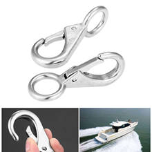 2 Pcs Marine Grade 316 Fixed Eye Spring Clip Snap Hooks Carabiner Marine Hardware For Rowing Boats Accessories Yachts 83mm 2024 - buy cheap