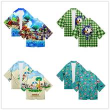 Hot Sale Kimono Japanese Game Animal Crossing Kimono Shirt Summer Short Sleeve Loose Cardigan Kimonos Men Women Coat 2024 - buy cheap