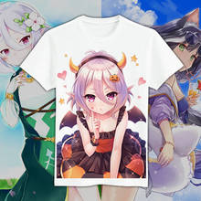 Anime princesa connect! Re: camiseta para cosplay de kyaru, camiseta de poliéster estilosa para homens e mulheres 2024 - compre barato