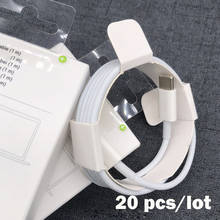 Шнур PD для быстрой зарядки и передачи данных, 20 шт./лот, USB Type-C кабель PD для iOS, зарядное устройство для Apple iPhone 12, 11 Pro Max, кабель передачи данных для зарядки телефона 2024 - купить недорого