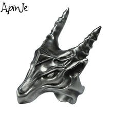 Apinje-anillo Vintage para hombre, de Plata de Ley 925, Calavera, Animal, cabeza de Ram, tendencia gótica, joyería de motorista malvado 2024 - compra barato