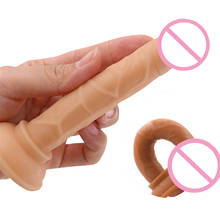 Masajeador realista de silicona para mujeres, consolador pequeño con ventosa fuerte, Juguetes sexuales flexibles para punto G, Mini masajeador Vaginal de pene 2024 - compra barato