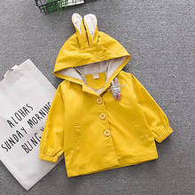 Abrigo de invierno para bebé, Abrigo con capucha de oreja de conejo, a prueba de viento, ropa informal, abrigo 2024 - compra barato