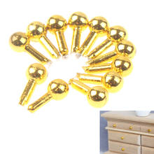 12pcs/bag 1/12 Dollhouse Miniature Golden Drawer Handle Furniture Accessories 2024 - buy cheap