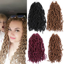 XCCOCO Bobbi Boss Nu Locs Crochet Hair 18 Inch 21 strands/pack Pure Color Goddess Faux Locs Curly Crochet Braids Synthetic Hair 2024 - buy cheap