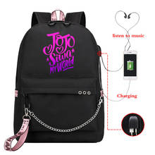 Jojo Siwa женский рюкзак с защитой от кражи, школьные сумки, USB зарядка, наушники с отверстием для девочек, рюкзак для ноутбука, рюкзак для путешествий, рюкзак для книг, Mochila 2024 - купить недорого