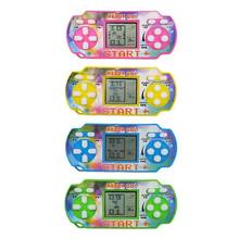 Mini console de jogos tetris com lcd, brinquedo educacional antiestresse para crianças com cores aleatórias, 1 peça portátil 2024 - compre barato