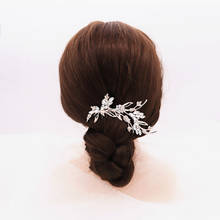 Floralbride-peine para el pelo de boda, diadema nupcial, accesorios para el cabello, joyería para mujer 2024 - compra barato