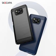 For Xiaomi Mi Poco X3 NFC M3 F2 Pro 11 10T Pro Lite Brushed Carbon Fiber Bumper Case For Redmi Note 9T 5G Shockproof Back Cover 2024 - buy cheap